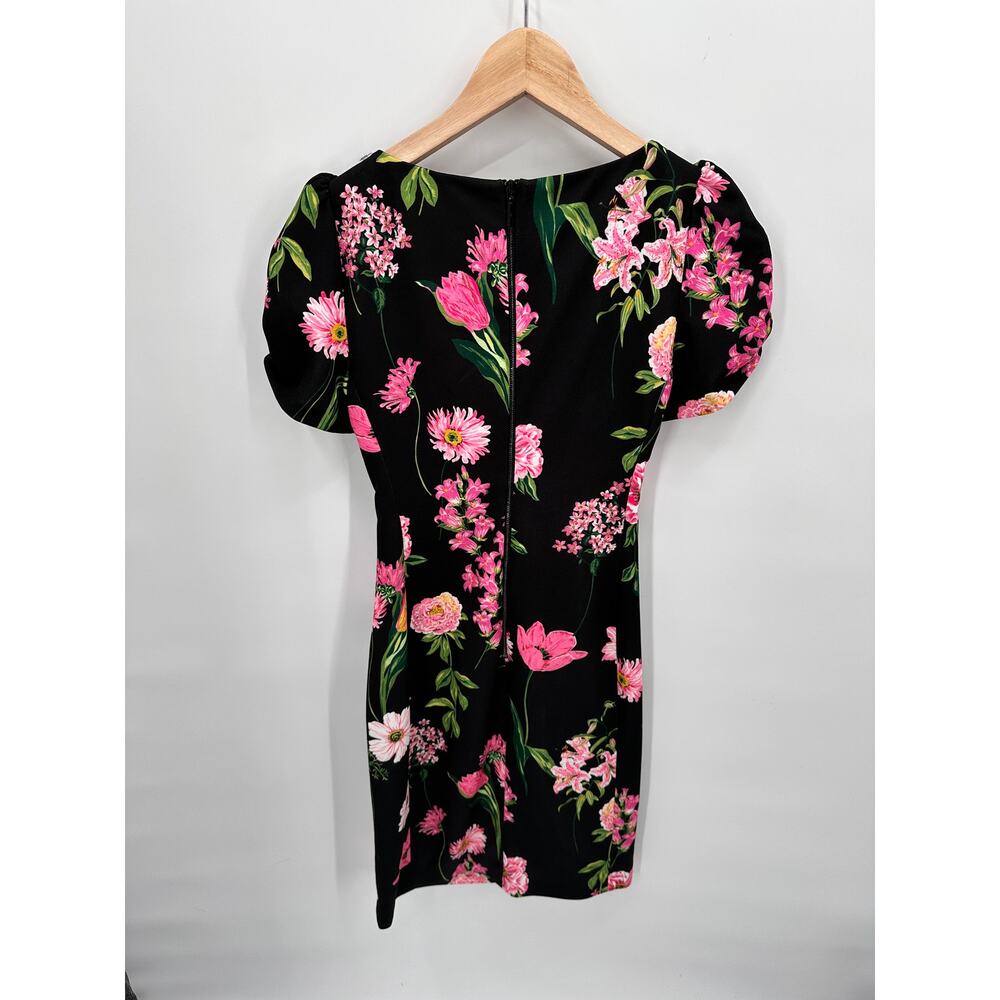 KARL LAGERFELD Floral-Print Puff-Sleeve Sheath Dress Dress // 2 - Picture 12 of 14